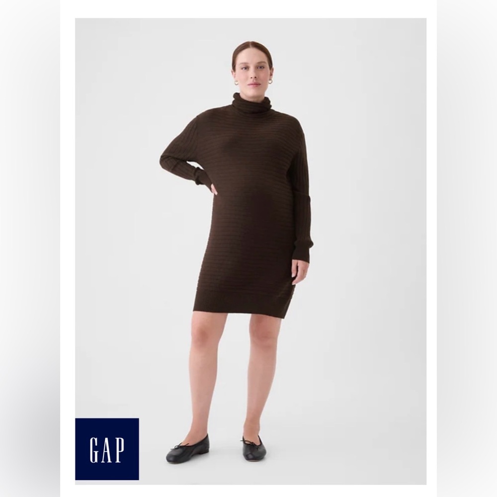 GAP maternity Women's Dark Brown Cowl Neck Sweater- medium- NWOT